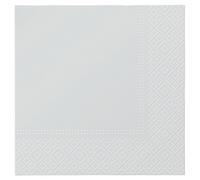 Homea, juego de 20 servilletas de papel, 3 pliegues, 33 x 33 cm, color plateado