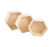 Homéa - Juego de 3 estanterías hexagonales para Decorar 24 cm/27 cm/30,5 cm