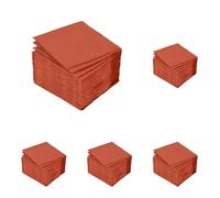 Homea, Juego de 40 servilletas de cóctel de vitamina de papel, 2 pliegues, 25 x 25 cm, Terracota (Paquete de 5)
