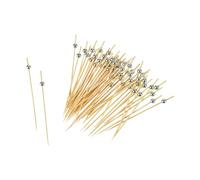 Homea, Juego de 50 bolas de bambú de 12 cm, color plateado