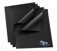 Homealexa Alfombrillas para Barbacoa, 40x33 cm, Juego de 5, Antiadherentes, Reutilizables, Resistentes hasta 260°C