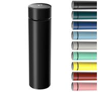 Homealexa Termo Taza de Viaje con Pantalla LED Táctil, 500ML Taza Térmica de Acero Inoxidable Doble Pared, Botella Aislada a Prueba de Fugas para Oficina, Escuela, Exterior