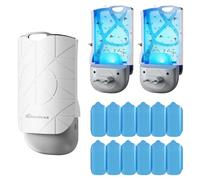 Homealexa Trampa para Insectos para Interiores, LED UV contra Moscas de la Fruta, polillas e Insectos voladores, sin químicos y silenciosos, 2 Unidades, Incluye 12 Tarjetas Adhesivas