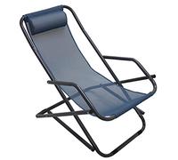 Homecall - Silla mecedora plegable de aluminio (azul)