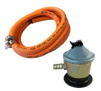 Homelux Kit regulador de gas doméstico 300066 – Manguera con abrazadera 1.5 m