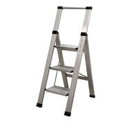 Homelux 710026 Escalera Domestica Plana, Aluminio, 3 Peldaños