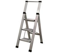 Homelux Escalera doméstica 710026 – Aluminio plana, 3 peldaños