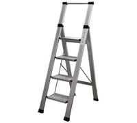 Homelux - Escalera doméstica 5 peldaños 710028 - Aluminio plegable EN131, antideslizante, 150 kg
