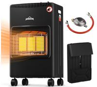 HOMELUX gasolina para interior Gasolina 4200 W, horno a gas para interior que incluye manguera y reductor de presión, quemador cerámico de infrarrojos, calefactor, bombonas de gas butano o propano has