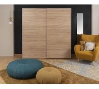 Homely | Armario de Puertas correderas Winter 170 | Acabado Laminado sintético Color Roble cámbrian con Franja Central Reversible en Blanco o Roble | Medidas 170x62. Altura 210 cm. | Diseño Funcional