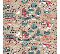 Homemania HMNT152-80X120CM Alfombra Impresa Happy New Year Antideslizante para Niños, Multicolor, 80 x 120 cm
