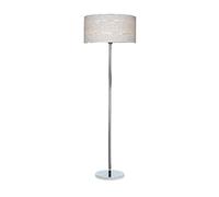 Homemania HOMBR_0157 Lámpara de Piso Class, Lámpara de Pie, Sala de Estar, Suelo, Papel, Pvc, Metal, Beige, Gris, 50 x 50 x 166