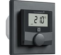 Homematic IP 159928A0, Termostato digital, 869,65 MHz, color antracita, IP20, alcance de 160 metros, con botones giratorios