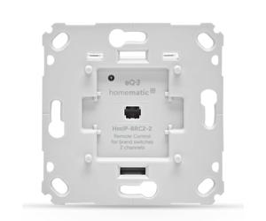 Homematic IP Pulsador de Pared para Interruptor de Marca, 2 Compartimentos