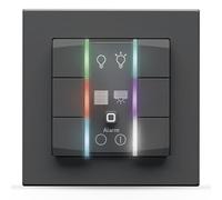 Homematic IP Smart Home 162028A0 - Pulsador de pared (6 velocidades, 230 V, 6 teclas), color gris antracita