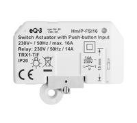 Homematic IP Smart Home Schaltaktor mit Tastereingang (16 A) - Unterputz, steuert Geräte und Leuchten per App, Alexa & Google Assistant, Energie sparen, 154346A0