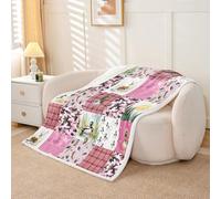 Homemissing Mallard - Manta de pato salvaje, ciervo, forro polar suave, acogedora, mullida, cálida, rosa, camuflaje, camuflaje, manta de felpa mullida a cuadros, 40 x 50 pulgadas para cama, sofá, sala
