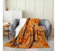 Homemissing Manta de forro polar de camuflaje con ramas de árbol, manta de franela de felpa de camuflaje para cama, sofá, silla, tamaño Queen, 90 x 90 pulgadas, decoración de dormitorio