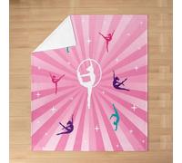 Homemissing Manta de forro polar de franela con estampado de niña gimnasta, tamaño Queen de 90 x 90 pulgadas, manta de forro polar para niños, mujeres y hombres, para cama, sofá, silla, decoración de