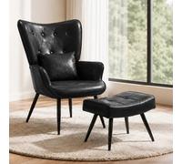 HomeMiYN - Silla de relajación con reposapies, sillón relajante para salón