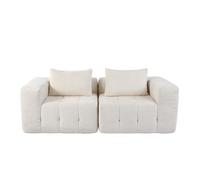 Homemiyn sofá modular nube de chenilla de 2 plazas con módulos independientes y diseño flexible para salón