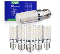 HOMEOW Bombilla LED E27 Luz Calida 2700K, 16W 1600LM, Equivalente a Bombillas Tradicional de 150W, Lampadas Led Maiz E27 Ahorro de Energía, No Regulable, AC 220-240V, Pack 6
