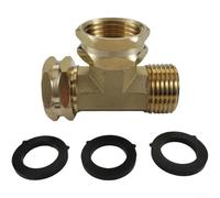 Homeponnew Adaptador de 3 vías GHT de latón giratorio hembra macho macho de 3 vías para manguera de jardín, agua, gas, herramientas de aire, conector de sistemas de fontanería (B)