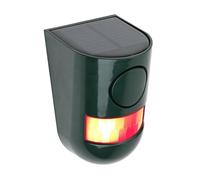 Homeponnew Detector de movimiento solar con sirena de 129 dB y luz de flash, IP65, resistente al agua, sirena de seguridad para exteriores, para jardín, patio, granja, 4 modos, sensor PIR, rango de
