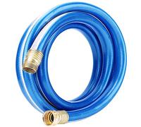 Homes - Manguera de jardín corta de 3/4 pulgadas x 3 pies, manguera de plomo azul macho/hembra de alta presión de agua con accesorios de latón macizo para suavizante de agua, deshumidificador, filtro