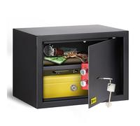 HomeSafe HV25K Caja Fuerte con Llave - 25x35x25cm (HxAxP) - Para Seguridad en el Hogar, Almacenaje, Ahorros, Joyas o Dinero en Efectivo