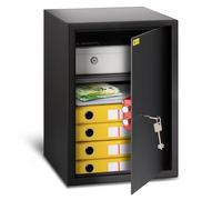 HomeSafe HV50K Caja Fuerte Metálica con Llave - 50x35x35cm (HxAxP), Para Seguridad en el Hogar, Almacenaje, Dinero en Efectivo, Joyas, Ahorros, Documentos de Oficina
