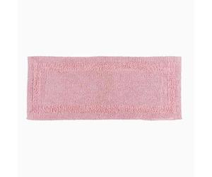 HOMESCAPES Alfombra de baño larga, Runner, lujosa 1600gsm extra suave 100% algodón, alfombras de baño reversibles antideslizantes, lavables, súper absorbentes, de secado rápido, color rosa rubor
