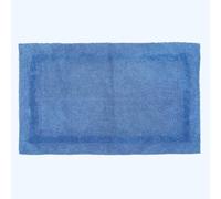 HOMESCAPES Alfombrillas de baño extragrandes de lujo de 1600 g/m², súper suaves, 100 % algodón, reversibles, antideslizantes, lavables, súper absorbentes, de secado rápido, alfombra de baño azul