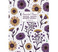 Homeschool Planner 2026-2027 for Multiple Kids: Weekly & Monthly Lesson and Record Book, Dated July 2026 - June 2027, Large Size 8.5×11, Floral Design