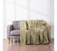 HOMESOL® Manta sedalina para Cama Sofá y Sillón, Manta Polar Lisa de Tacto Suave Super Caliente para Adulto y Niño,Sin Arrugas Green(free shipping)