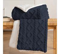 HOMESOL® | Manta Sofa de Borrego, Manta Doble Cara Franela y Sherpa, 100% Poliester, Suave y Caliente para Invierno, 130x160 160x220 220x240