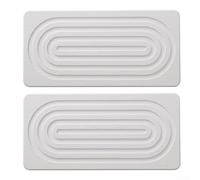 HomeVortex 2 posavasos de diatomita de secado rápido para encimera de cocina, bandeja de jabonera a prueba de fugas con almohadillas antideslizantes (21,6 x 10,6 cm, color blanco, 2 piezas)