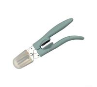 HomeVortex Abridor de cáscara de castaño, clip portátil de cascanueces para nueces, almendras, frutas secas, herramienta ergonómica de cocina de acero inoxidable con dentado para borde, marrón (azul)