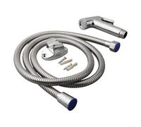 HomeVortex Bidet Shattaf Douche - Juego de rociadores de ducha de mano cromados con soporte y manguera de 1,5 m, limpieza higiénica para ancianos y mascotas, boquilla ABS para rosca de 2 pulgadas