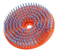 HomeVortex Cepillo de nailon para cortacésped, para limpieza de pavimentos al aire libre, con adaptador, accesorio de barrendero de carretera, para entradas y caminos, naranja 25,5 x 25,5 cm