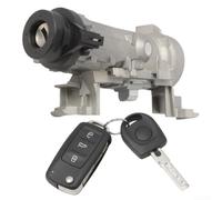 HomeVortex Cilindro de bloqueo de interruptor de encendido con llave para 6 MK6 MK5 2008-2013, pieza de repuesto 1K0905851B, construcción de metal acabado plateado, para una fácil instalación de