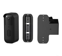HomeVortex Cubierta de timbre de video sin taladro, para, para Blink 2ª generación, soporte de montaje de placa trasera de plástico antirrobo, funda protectora de instalación sin herramientas, negro