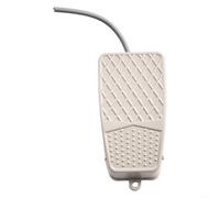 HomeVortex Interruptor de pie momentáneo de metal FS-2, pedal 10A SPDT 1NO1NC con cable de 16cm, carcasa de aluminio IP62 para sistemas de control industrial de 220V/380V