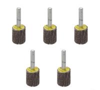 HomeVortex Juego de 5 discos de rueda de solapa de grano 80 de 16 a 40 mm con vástago de 6 mm, para herramienta giratoria, ruedas abrasivas de alta flexibilidad para pulido y grabado de madera de