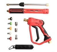 HomeVortex Kit de varita de lavado a presión de 4000 PSI, lanza de pulverización extensible 3 en 1 con 5 boquillas, extensión de acero inoxidable de conexión rápida de 1/4 pulgadas para techo de coche