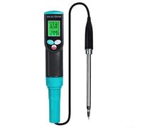 HomeVortex Medidor digital de suelo 2 en 1 con pantalla LCD retroiluminada, probador de pH y temperatura impermeable IP67 para jardín, granja, cuidado de plantas de interior y exterior, herramienta de