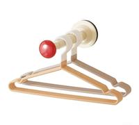 HomeVortex Organizador con ventosa, estante de secado plegable montado en la pared, telescópico de 12 a 20 cm, barra de almacenamiento sin taladro, para armario de baño, armario (blanco cremoso rojo)