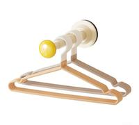 HomeVortex Organizador con ventosa, estante de secado plegable montado en la pared, telescópico de 12 a 20 cm, barra de almacenamiento sin taladro, para armario de baño, armario (amarillo crema)