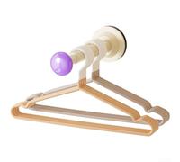 HomeVortex Organizador con ventosa, estante de secado plegable montado en la pared, telescópico de 12 a 20 cm, barra de almacenamiento sin taladro, para armario de baño, armario (morado cremoso)