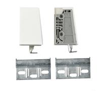 HomeVortex Paquete de 2 accesorios fijos para colgar en armario, soporte de montaje en pared, para armario de cocina, colgador de almacenamiento resistente, plástico ABS y construcción de hierro